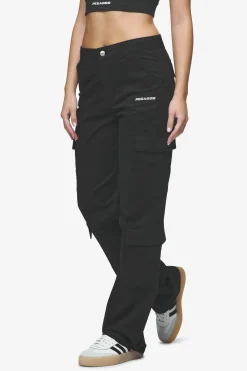 Pegador Pants|Lia Wide Cargo Pants Black