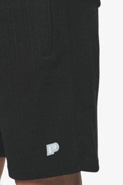 Pegador Shorts|Libco Structured Knit Shorts Black