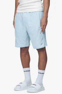 Pegador Shorts|Libco Structured Knit Shorts Baby blue