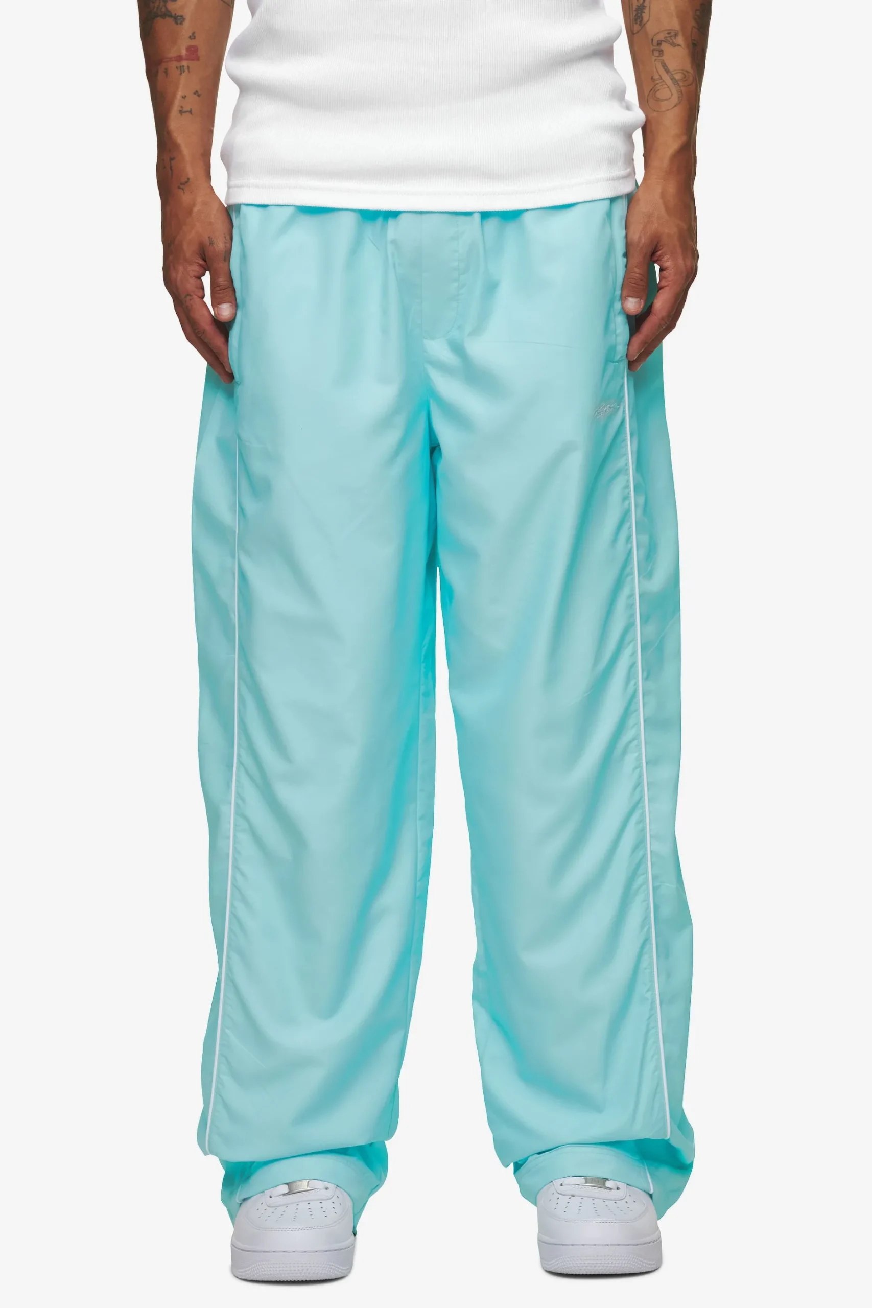 Pegador Pants & Joggers|Lincoln Wide Track Pants Sky Blue