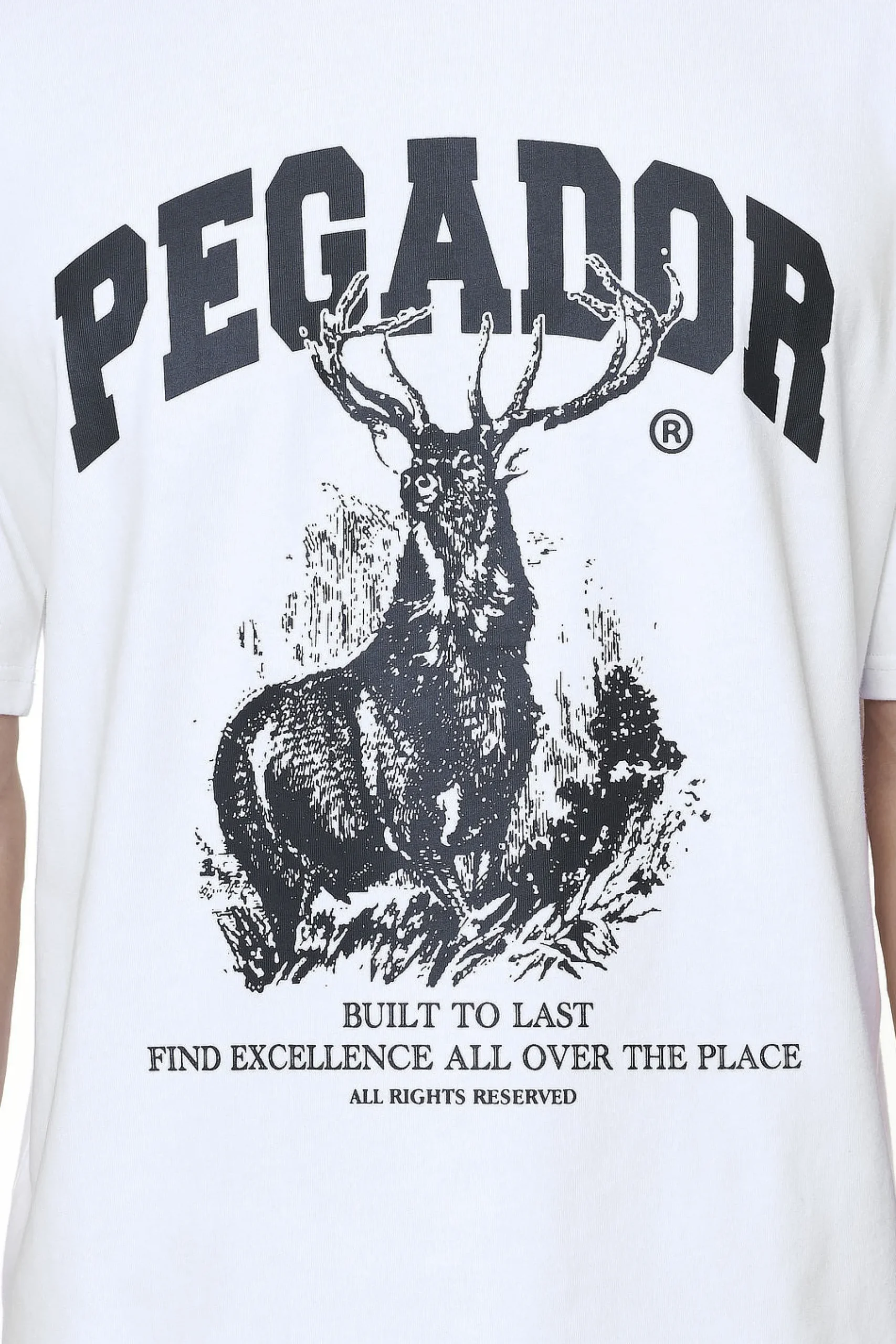 Pegador Tees|Lizard Oversized Tee White