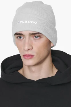 Pegador Beanies|Logo Beanie Grey Melange White