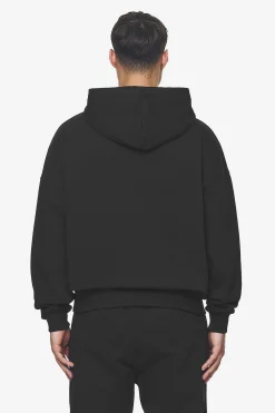 Pegador Hoodies|Logo Boxy Hoodie White Gum Washed black
