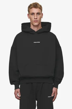 Pegador Hoodies|Logo Boxy Hoodie Washed Black