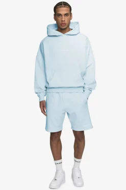 Pegador Hoodies|Logo Boxy Hoodie White Gum Washed baby blue