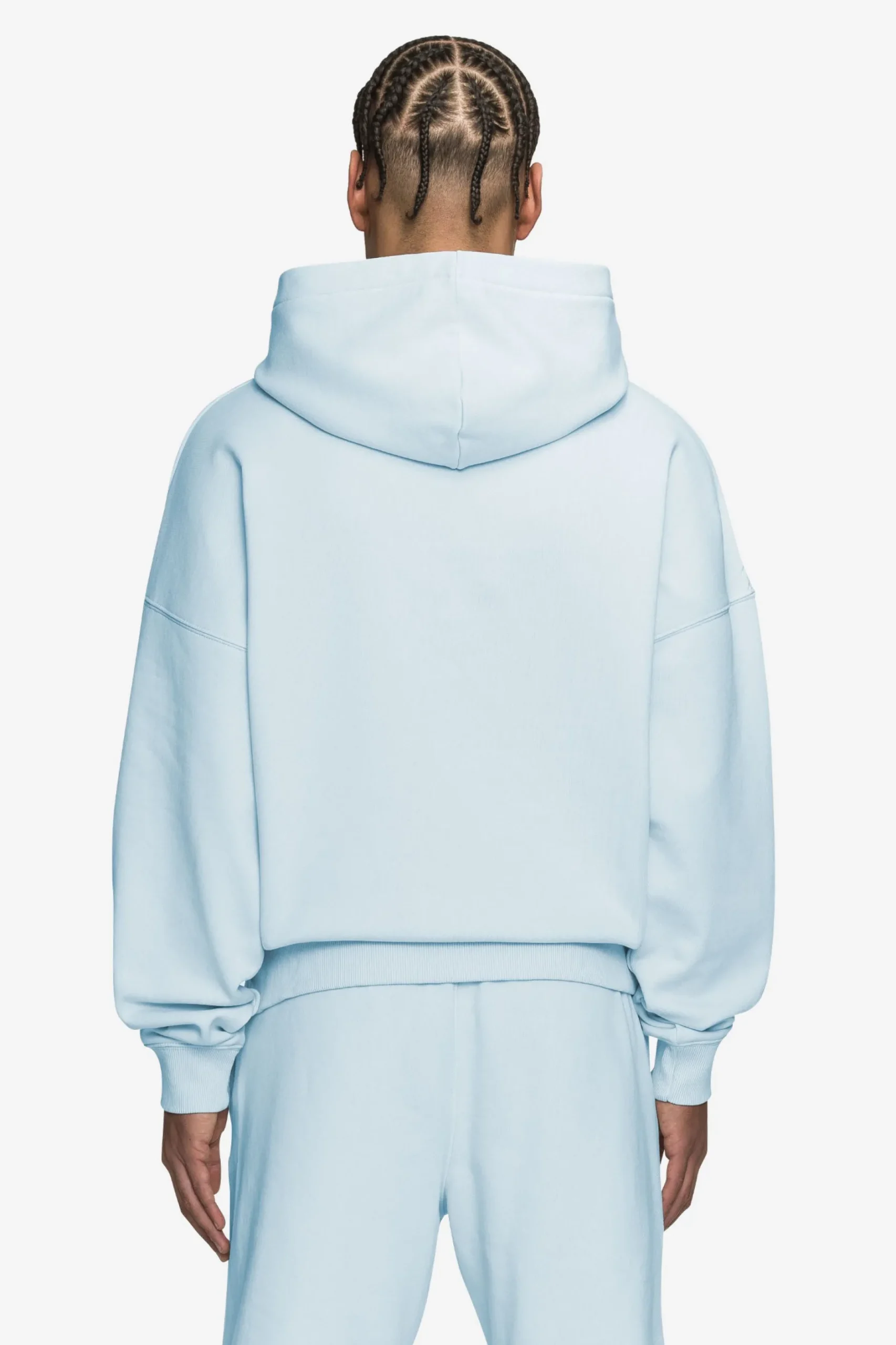 Pegador Hoodies|Logo Boxy Hoodie White Gum Washed baby blue