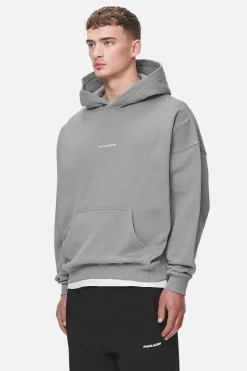 Pegador Hoodies|Logo Boxy Hoodie White Gum Washed cool grey