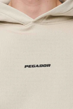 Pegador Hoodies|Logo Boxy Hoodie Black Gum Washed desert sand