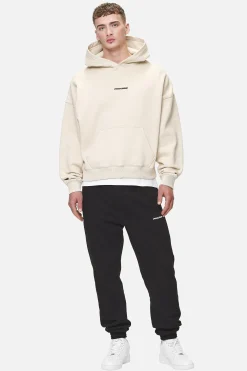 Pegador Hoodies|Logo Boxy Hoodie Black Gum Washed desert sand