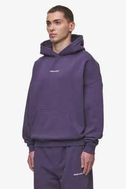 Pegador Hoodies|Logo Boxy Hoodie Washed Deep Purple