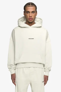 Pegador Hoodies|Logo Boxy Hoodie Black Gum Washed salty cream