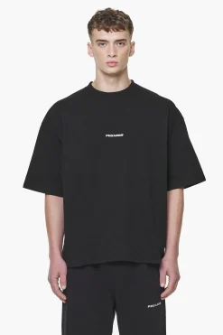 Pegador Tees|Logo Boxy Tee Vintage washed onyx black