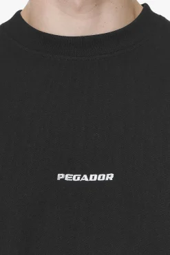 Pegador Tees|Logo Boxy Tee Vintage washed onyx black