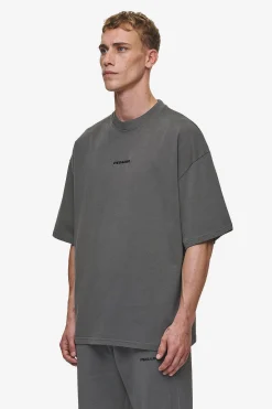 Pegador Tees|Logo Boxy Tee Washed Anthracite