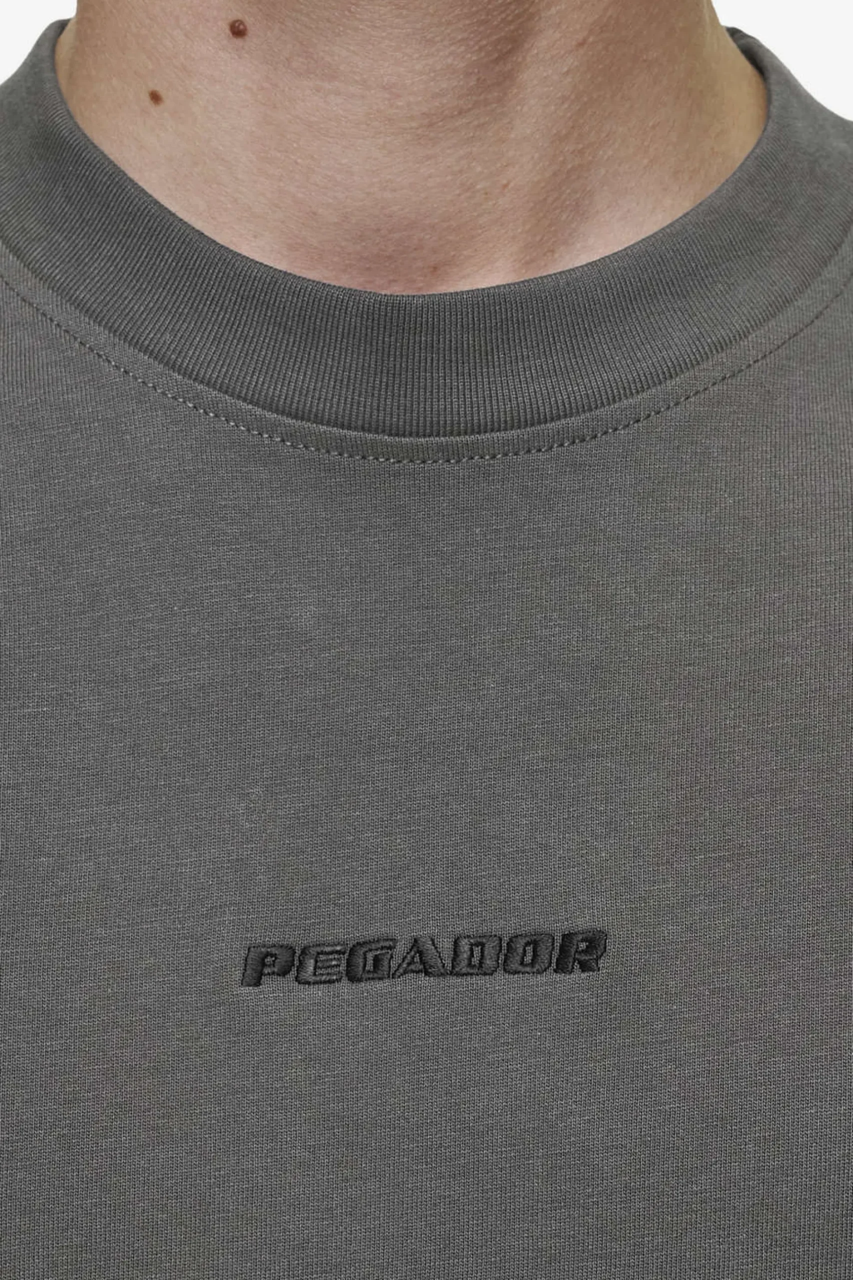 Pegador Tees|Logo Boxy Tee Washed Anthracite