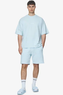 Pegador Tees|Logo Boxy Tee White Gum Washed baby blue