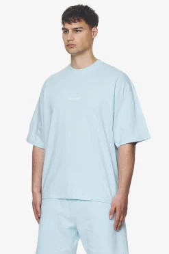 Pegador Tees|Logo Boxy Tee White Gum Washed baby blue
