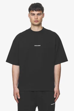 Pegador Tees|Logo Boxy Tee White Gum Washed black