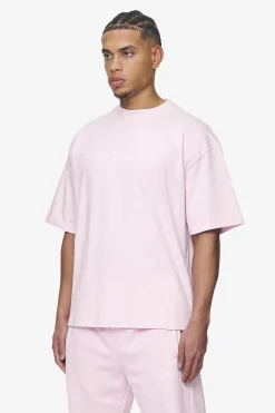 Pegador Tees|Logo Boxy Tee White Gum Washed bubblegum