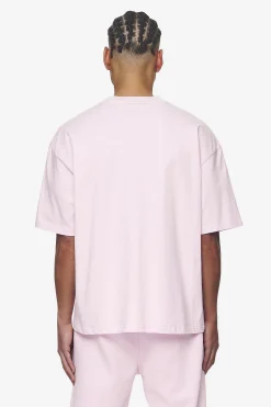 Pegador Tees|Logo Boxy Tee White Gum Washed bubblegum