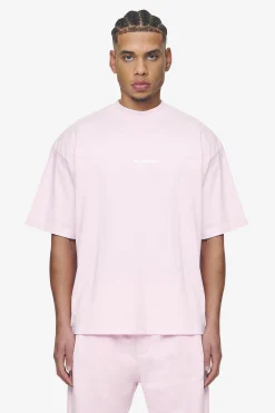 Pegador Tees|Logo Boxy Tee White Gum Washed bubblegum