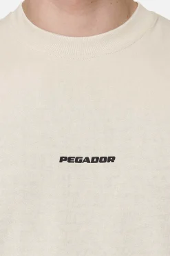 Pegador Tees|Logo Boxy Tee Black Gum Washed desert sand