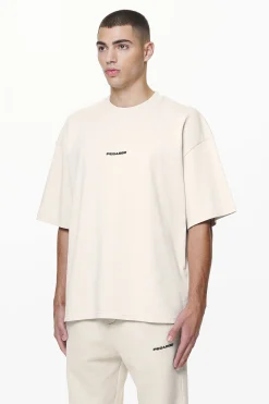 Pegador Tees|Logo Boxy Tee Gum Washed dust cream