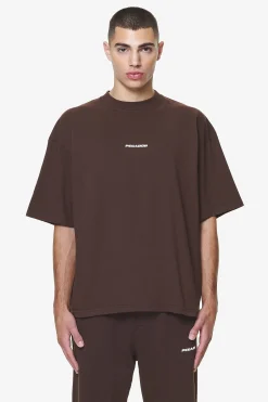 Pegador Tees|Logo Boxy Tee Gum Washed oak brown