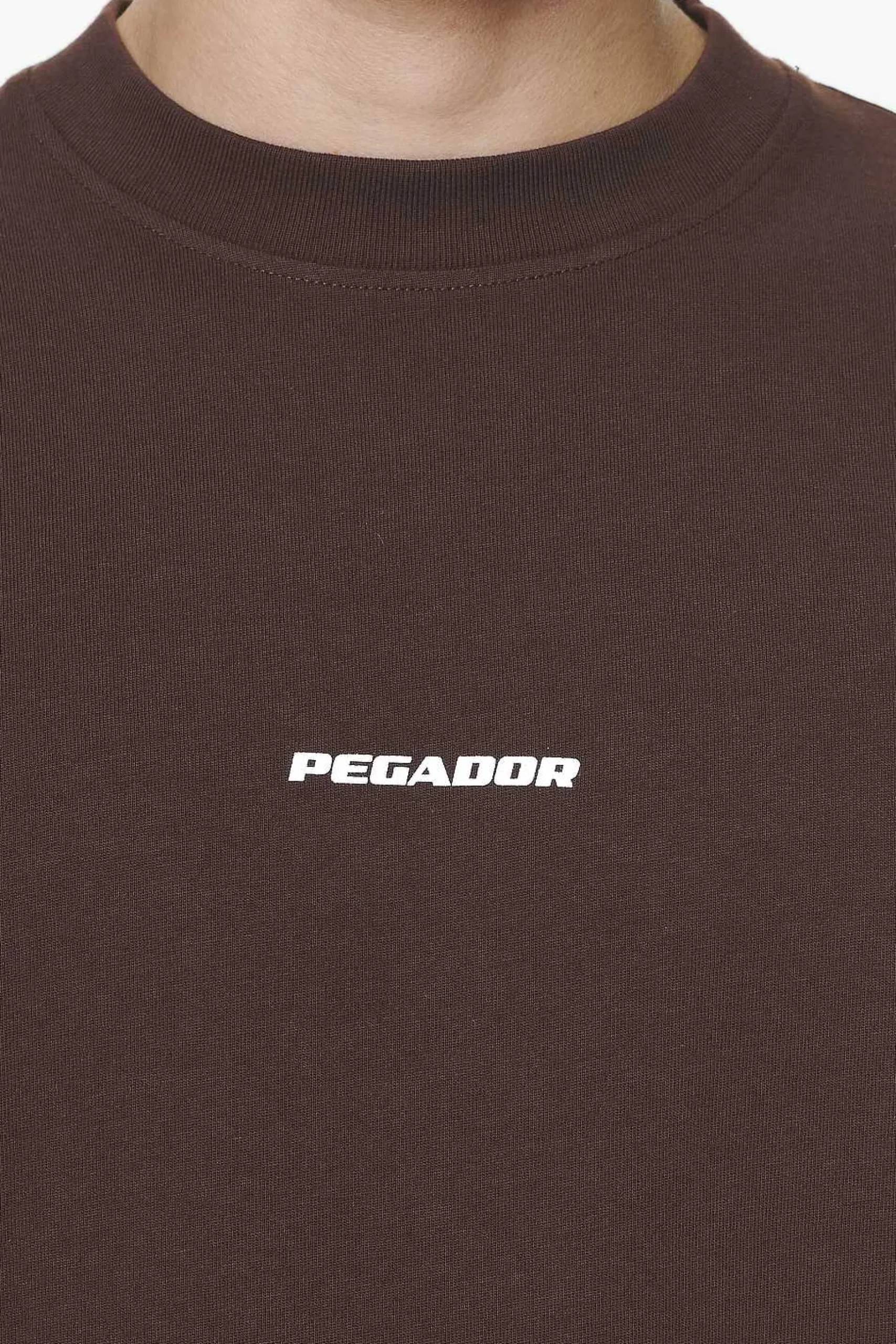 Pegador Tees|Logo Boxy Tee Gum Washed oak brown