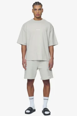 Pegador Tees|Logo Boxy Tee White Gum Washed pearl grey
