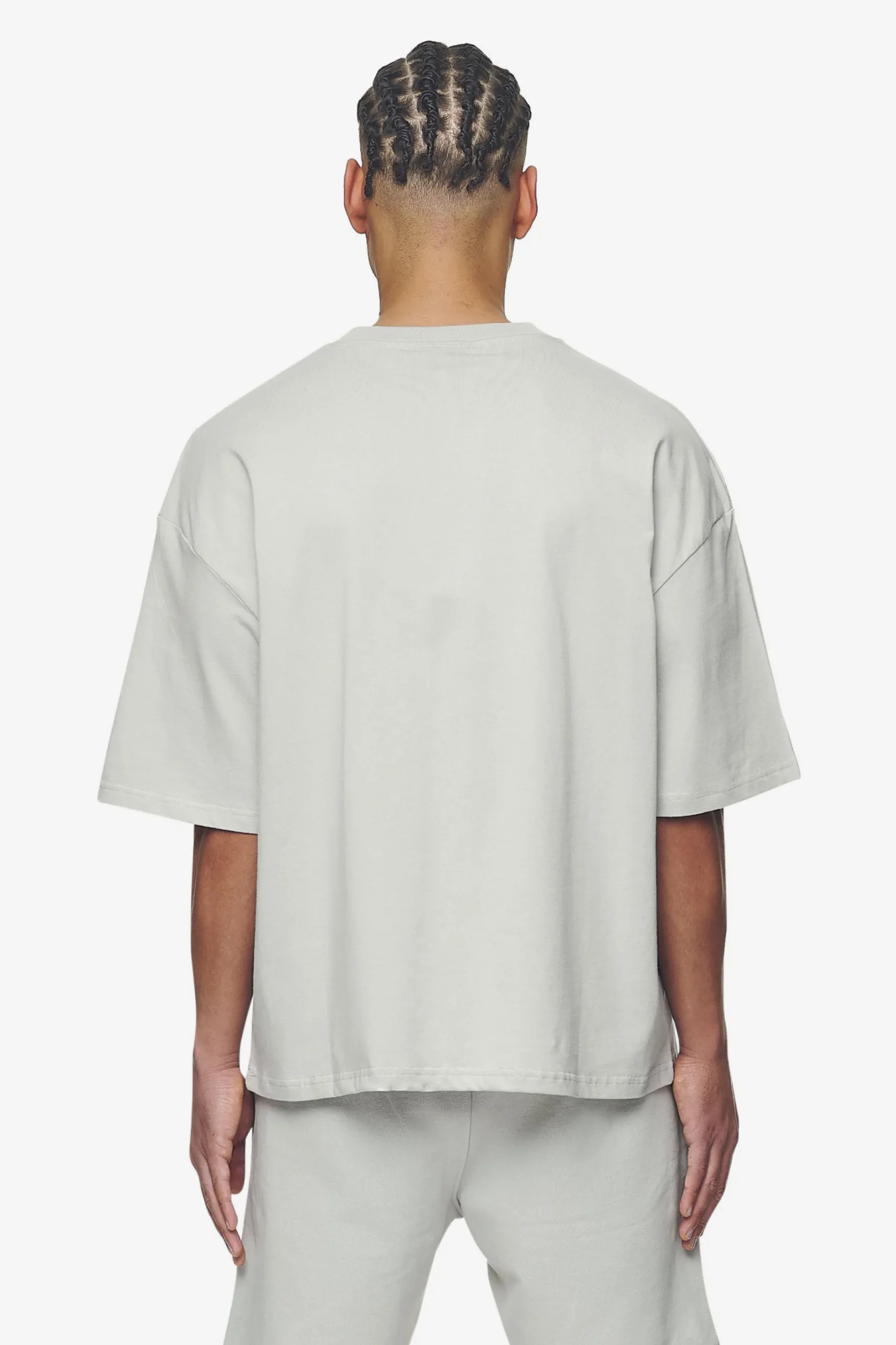 Pegador Tees|Logo Boxy Tee White Gum Washed pearl grey