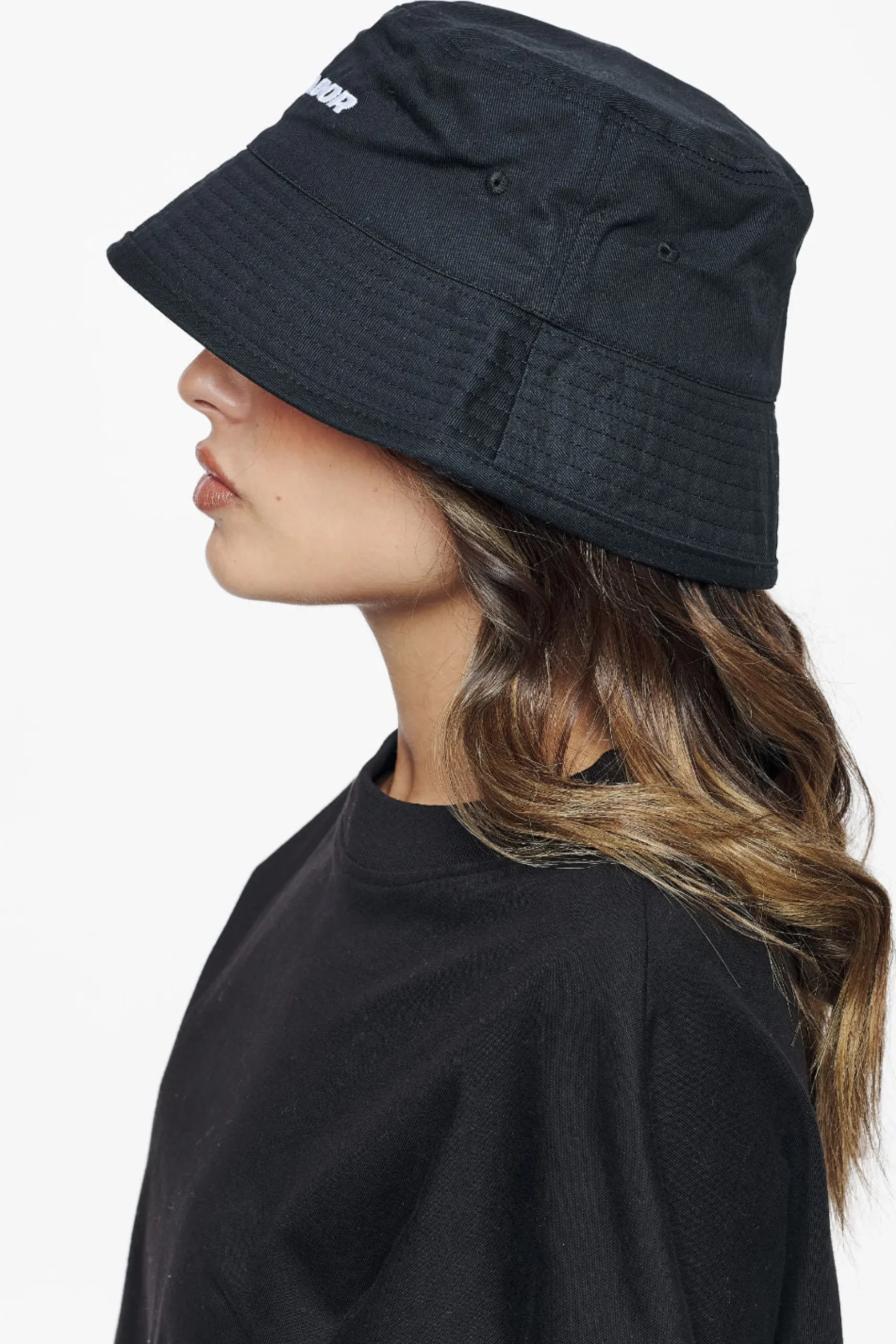Pegador Caps & Hats|Logo Cotton Twill Bucket Hat Black