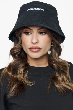 Pegador Caps & Hats|Logo Cotton Twill Bucket Hat Black