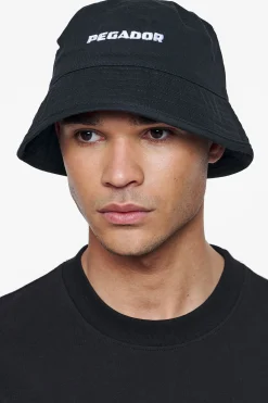 Pegador Caps & Hats|Logo Cotton Twill Bucket Hat Black