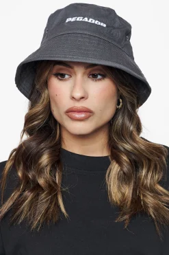 Pegador Caps & Hats|Logo Cotton Twill Bucket Hat Grey