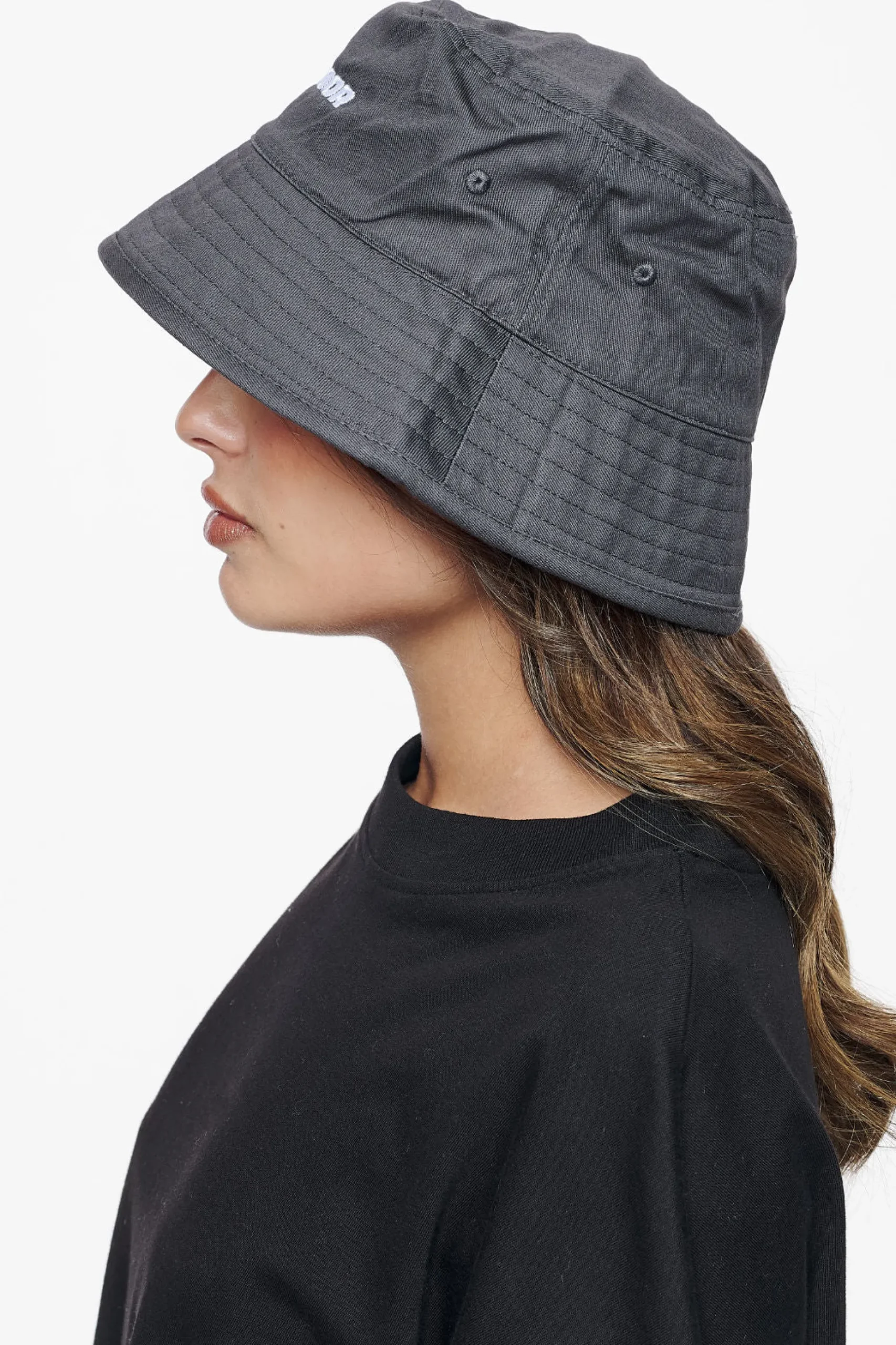 Pegador Caps & Hats|Logo Cotton Twill Bucket Hat Grey