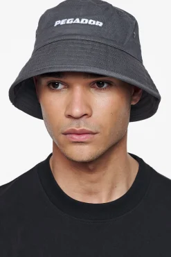 Pegador Caps & Hats|Logo Cotton Twill Bucket Hat Grey