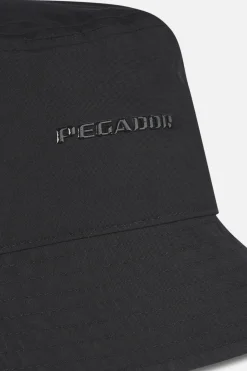 Pegador Caps & Hats|Logo Crushed Nylon Bucket Hat Black