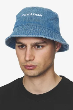Pegador Caps & Hats|Logo Denim Bucket Hat Baby Blue