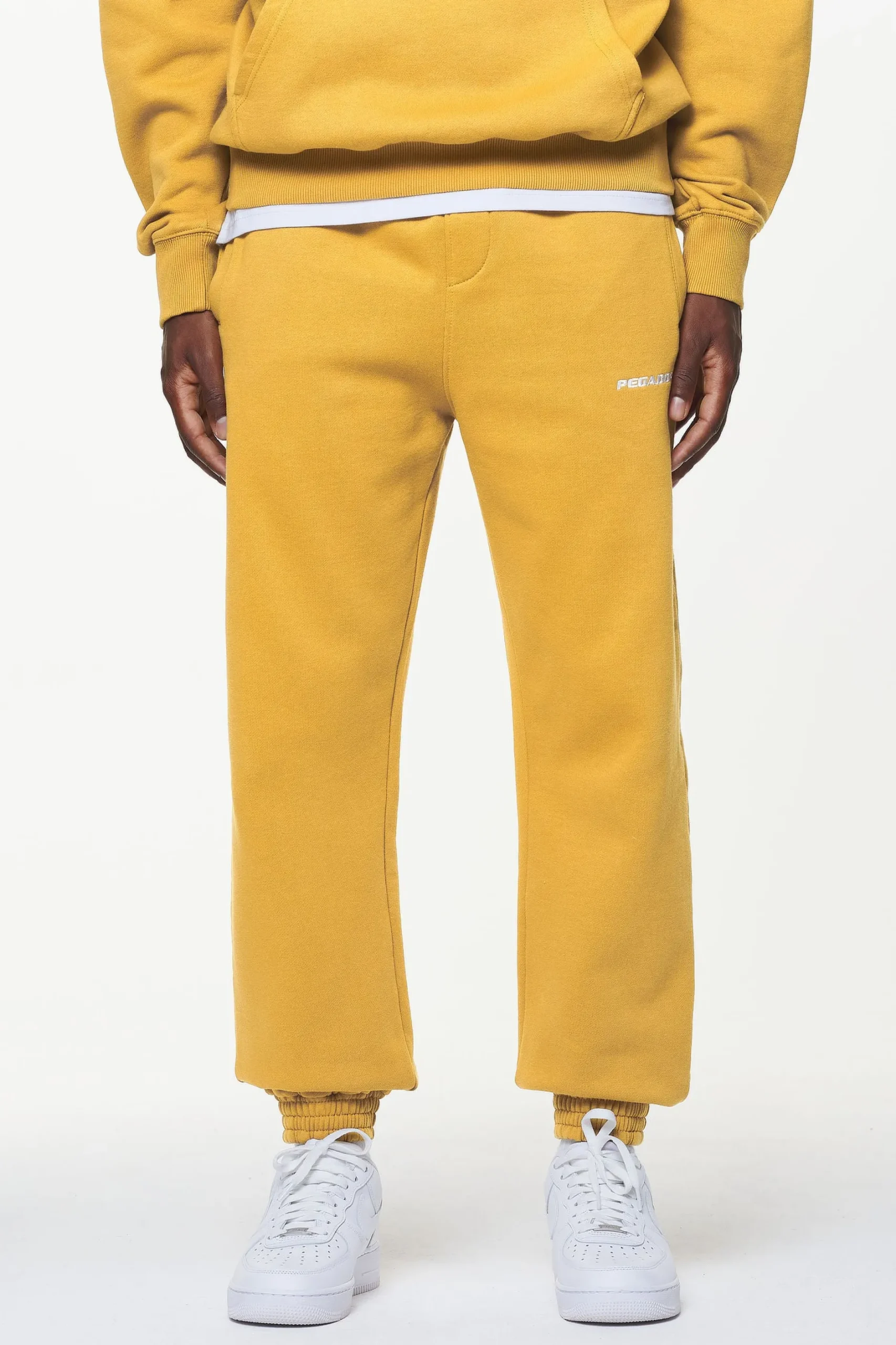 Pegador Pants & Joggers|Logo Heavy Sweat Jogger Vintage washed mustard