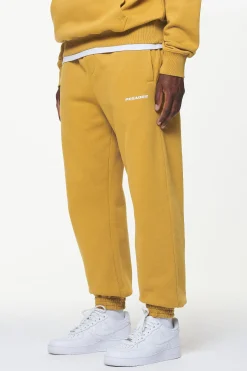 Pegador Pants & Joggers|Logo Heavy Sweat Jogger Vintage washed mustard