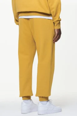 Pegador Pants & Joggers|Logo Heavy Sweat Jogger Vintage washed mustard