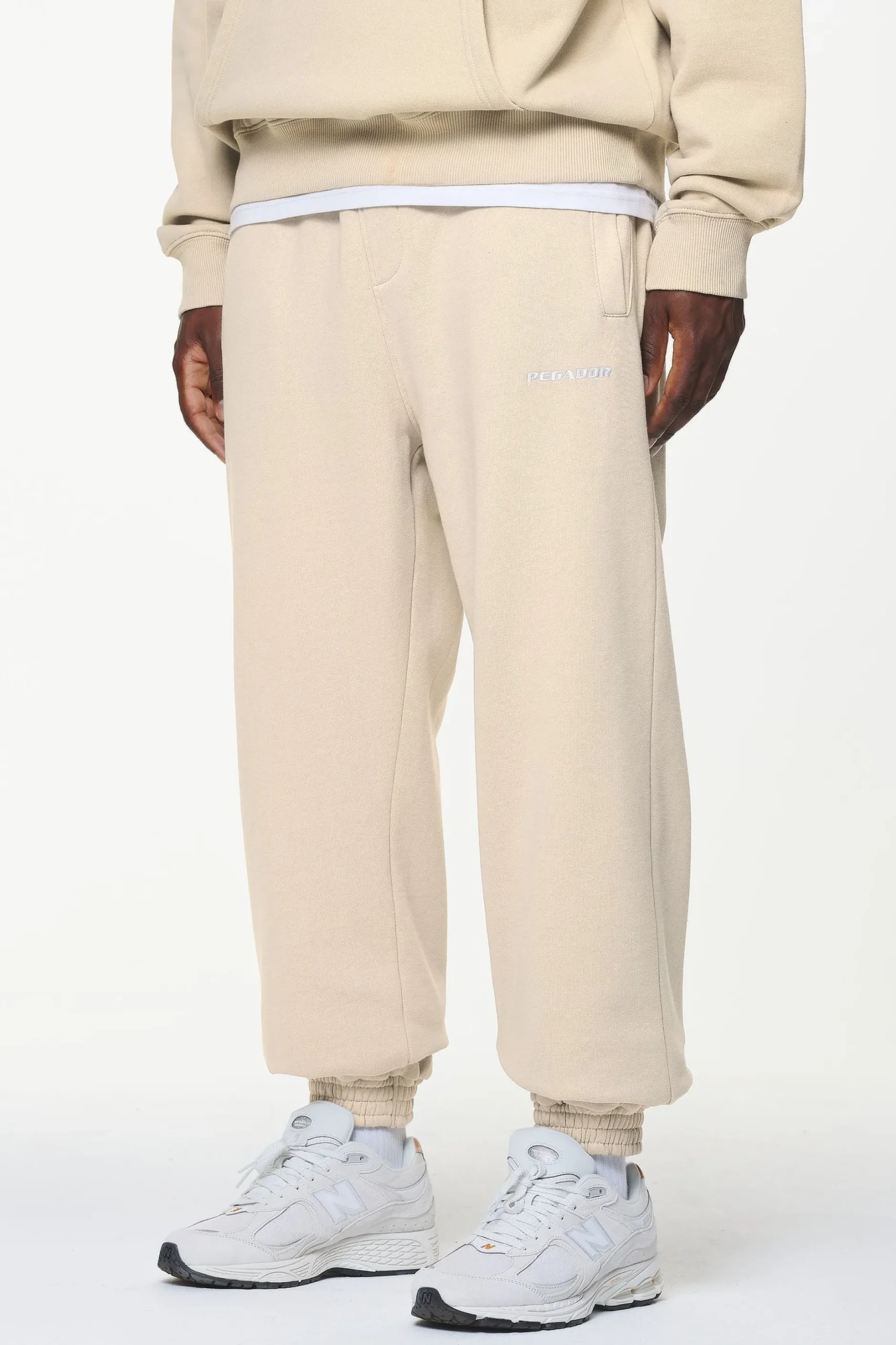 Pegador Pants & Joggers|Logo Heavy Sweat Jogger Vintage washed kingdom beige
