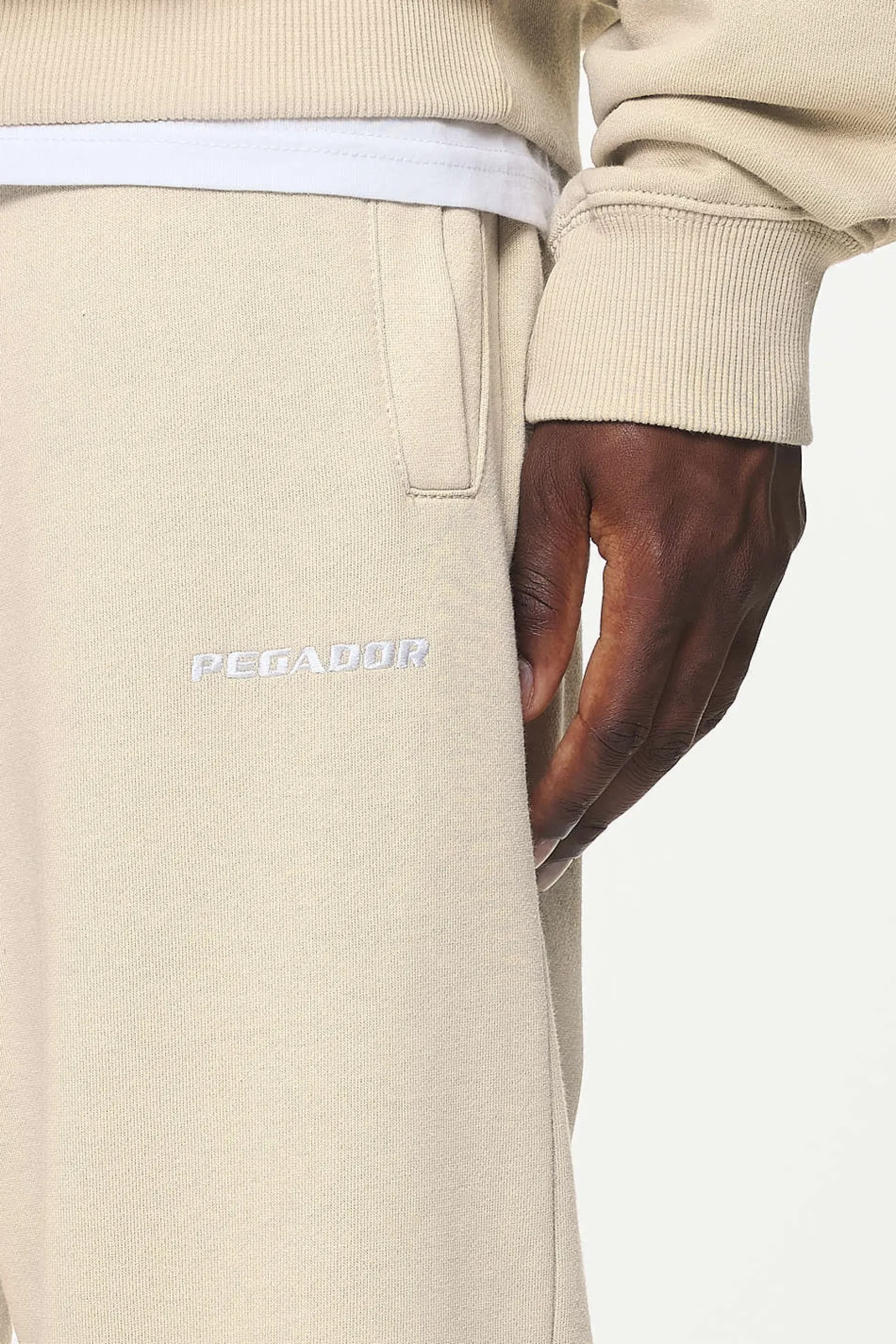 Pegador Pants & Joggers|Logo Heavy Sweat Jogger Vintage washed kingdom beige
