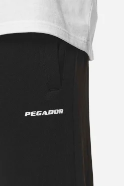 Pegador Pants & Joggers|Logo Heavy Sweat Jogger Gum Washed black white