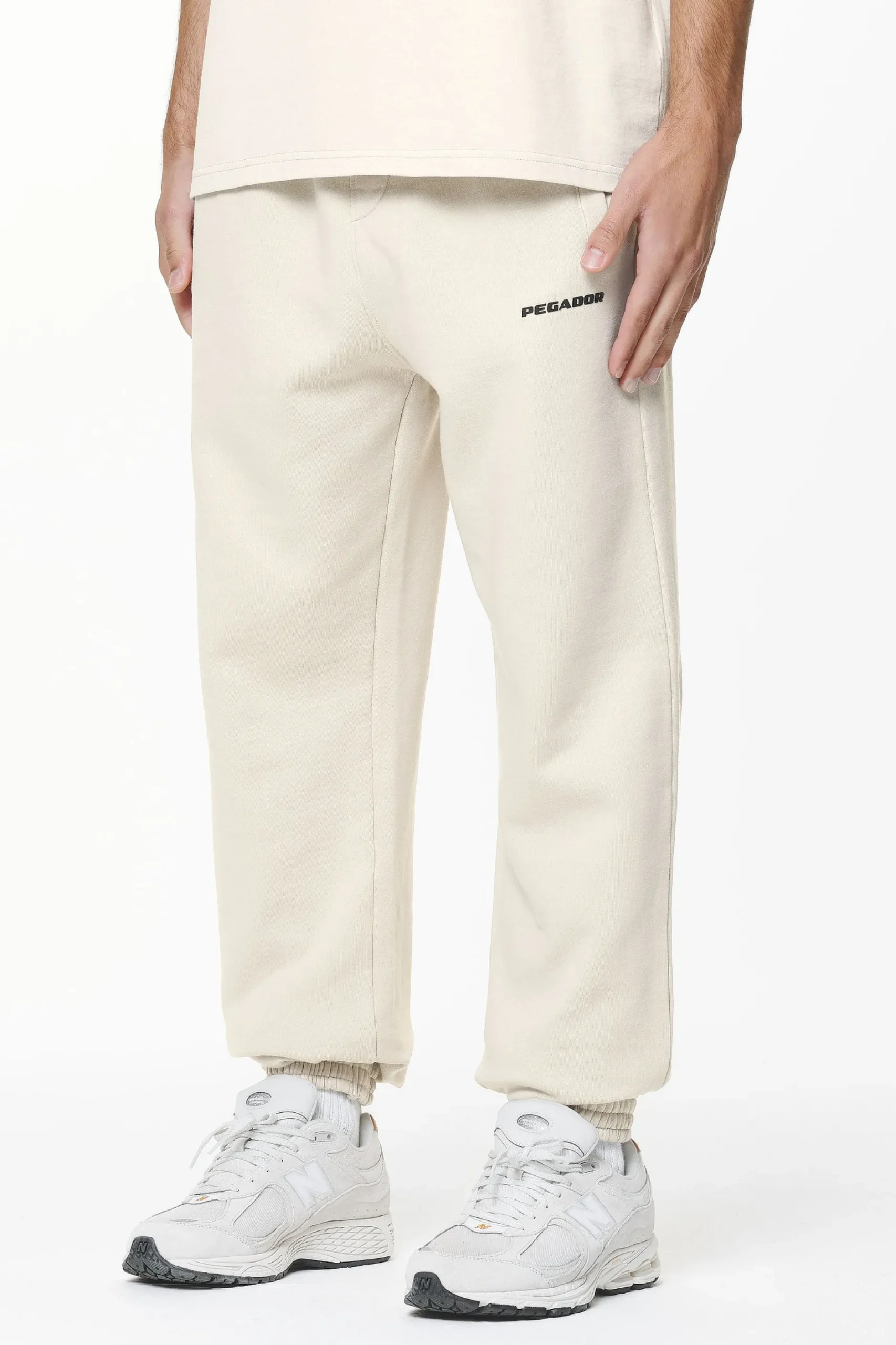 Pegador Pants & Joggers|Logo Heavy Sweat Jogger Gum Washed dust cream