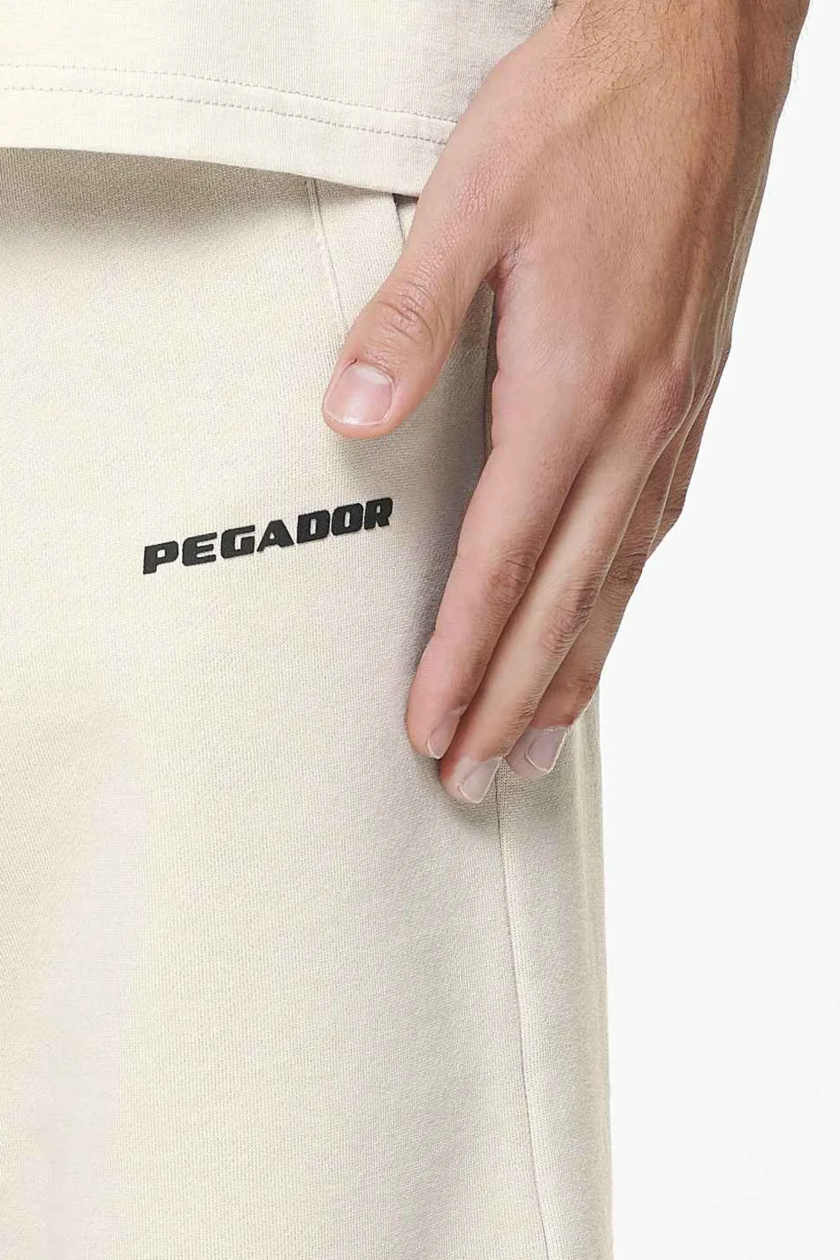 Pegador Pants & Joggers|Logo Heavy Sweat Jogger Gum Washed dust cream