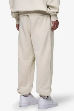 Pegador Pants & Joggers|Logo Heavy Sweat Jogger Washed Light Beige