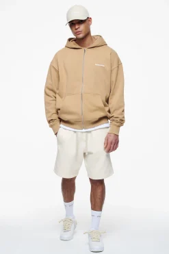 Pegador Shorts|Logo Heavy Sweat Shorts Vintage Washed Unbleached Gum