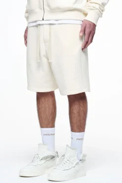Pegador Shorts|Logo Heavy Sweat Shorts Vintage Washed Unbleached Gum